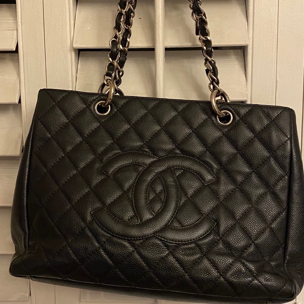 Chanel Grand Shopper Tote Quilted Caviar Black